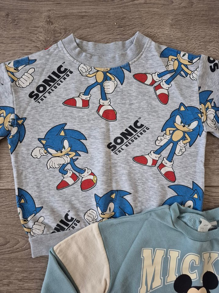 Gri Mickey ve Sonic Baskılı Sweatshirt h&m 2-4 yaş - Görsel 4