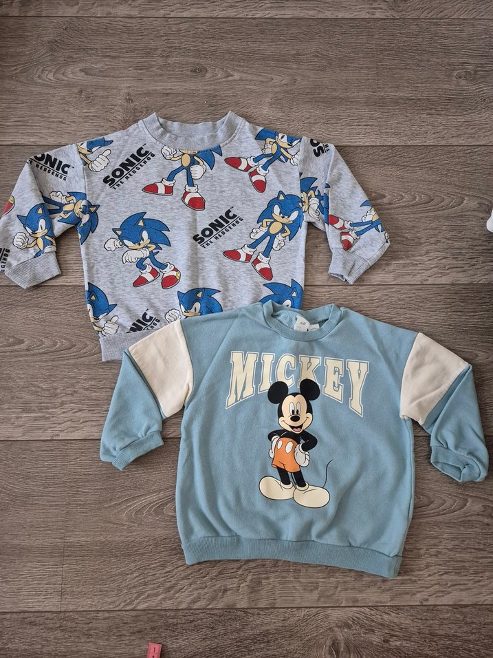 Gri Mickey ve Sonic Baskılı Sweatshirt h&m 2-4 yaş - Görsel 2