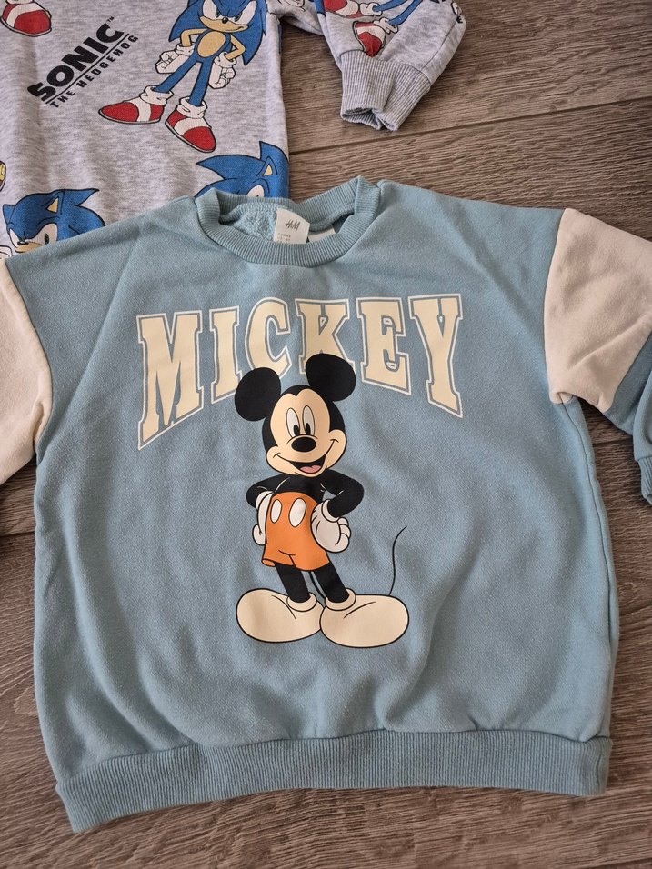 Gri Mickey ve Sonic Baskılı Sweatshirt h&m 2-4 yaş - Görsel 3