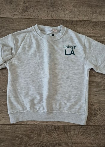orjinal zara 5 yaş los angeles gri sweat - Görsel 3
