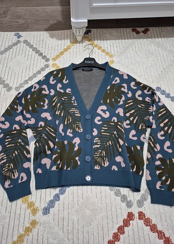 Desenli V Yaka Kadın Hırka trendyol s beden - Görsel 6