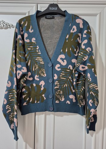 Desenli V Yaka Kadın Hırka trendyol s beden - Görsel 5