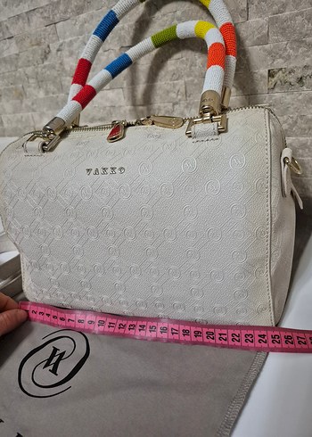 orjinal vakko speedy renkli kulplu çanta - Görsel 18