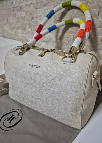 orjinal vakko speedy renkli kulplu çanta - Görsel 20