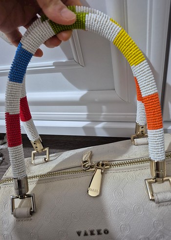 orjinal vakko speedy renkli kulplu çanta - Görsel 8