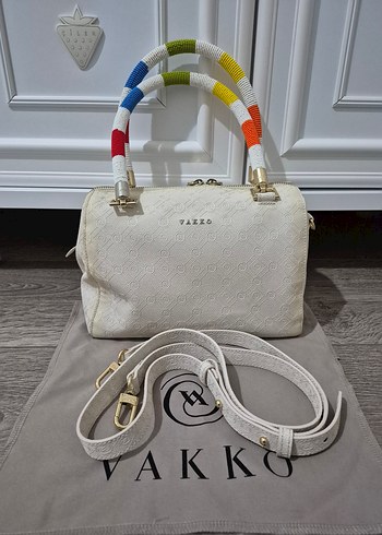 orjinal vakko speedy renkli kulplu çanta - Görsel 3