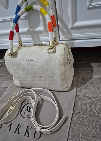 orjinal vakko speedy renkli kulplu çanta - Görsel 4