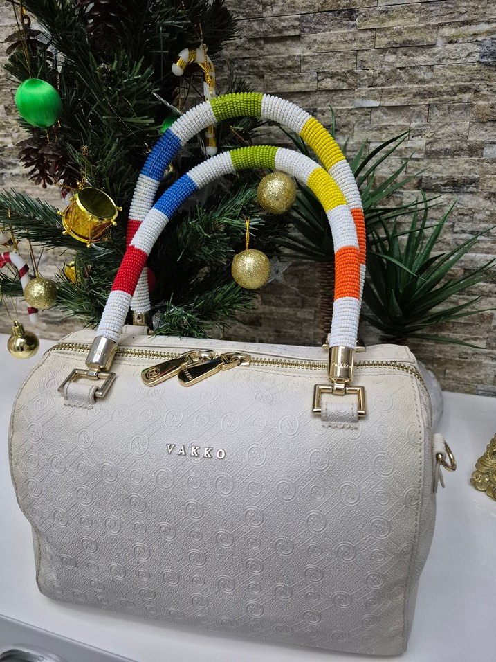 orjinal vakko speedy renkli kulplu çanta - Görsel 2