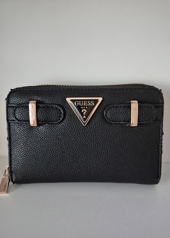 GUESS Siyah Deri Fermuarlı Kadın Cüzdan - Görsel 5