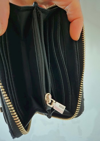 GUESS Siyah Deri Fermuarlı Kadın Cüzdan - Görsel 11