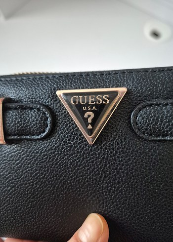 GUESS Siyah Deri Fermuarlı Kadın Cüzdan - Görsel 12