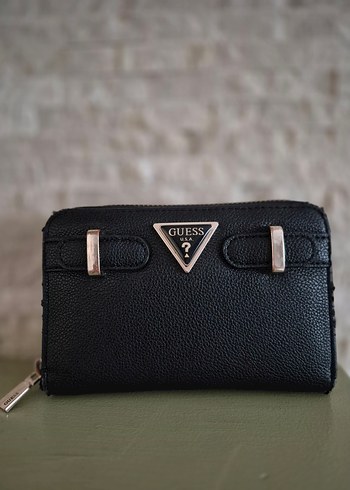 GUESS Siyah Deri Fermuarlı Kadın Cüzdan - Görsel 4