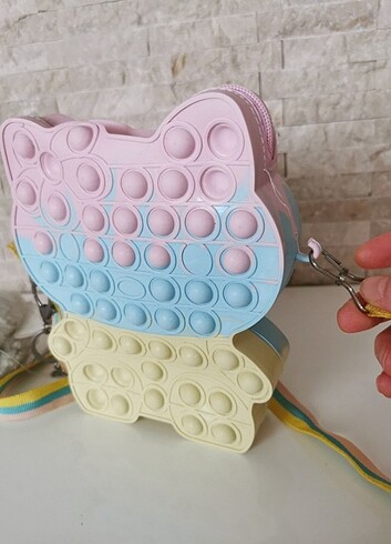 Hello kitty pop it ponponlu çanta - Görsel 2