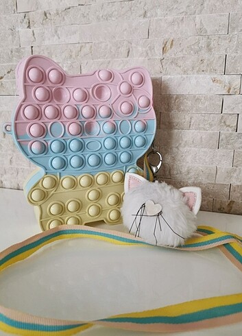 Hello kitty pop it ponponlu çanta - Görsel 9