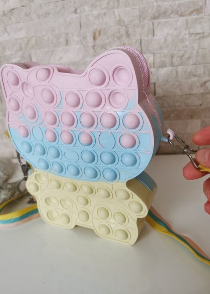 Hello kitty pop it ponponlu çanta  - Görsel 2