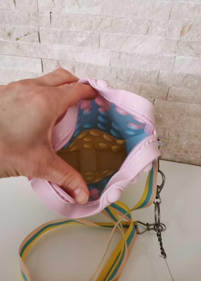 Hello kitty pop it ponponlu çanta  - Görsel 3