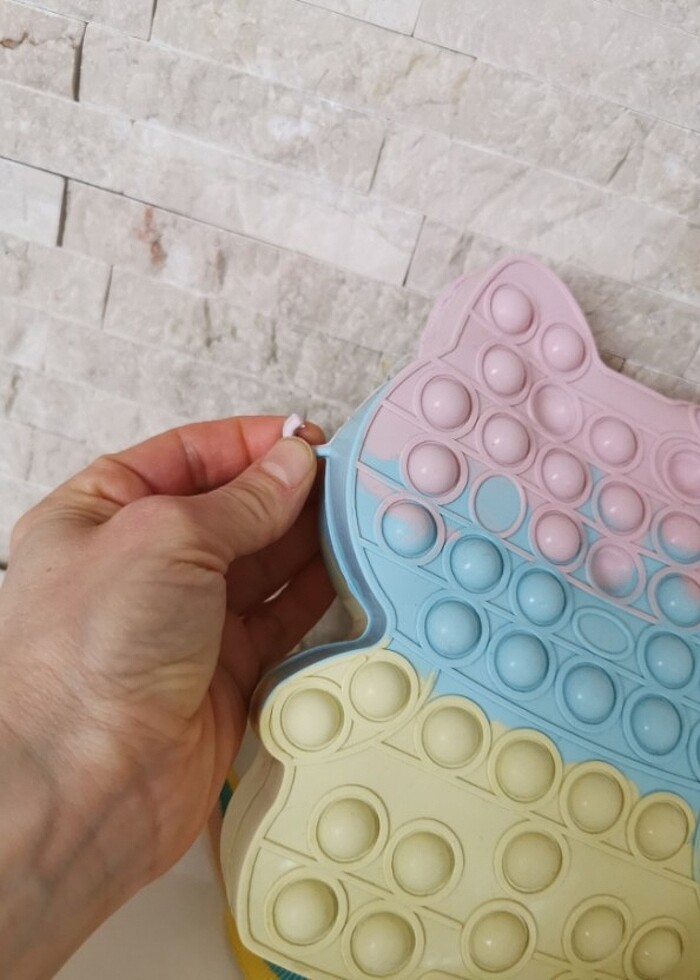 Hello kitty pop it ponponlu çanta  - Görsel 5