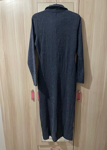 Trendyol & Milla İndigo polo yaka midi elbise