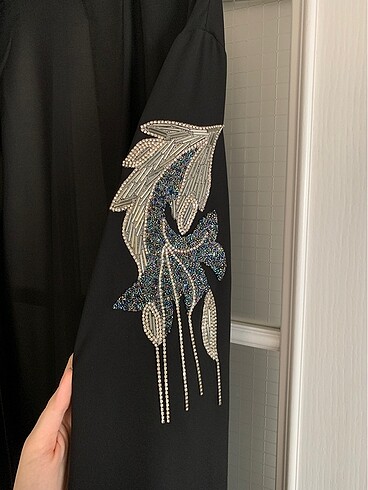 m Beden Uzun siyah Kimono
