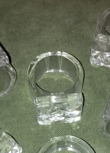 Beden 6 ADET KRİSTAL PEÇETE YÜZÜĞÜ