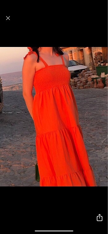 turuncu elbise