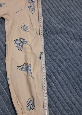 Kelebek Baskılı Keten Kız Elbisesi - Görsel 8