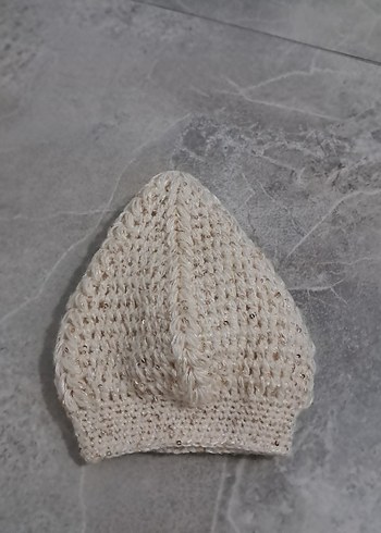 Bej Kadın Örgü Bere - Görsel 5