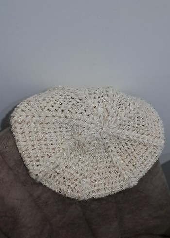 Bej Kadın Örgü Bere - Görsel 3