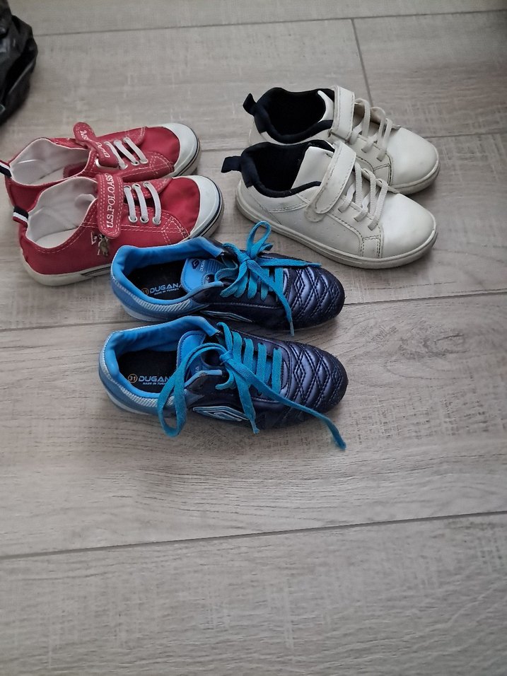 Renkli Erkek Çocuk Spor Ayakkabıları Velcro - Görsel 2