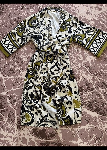 Uzun Desenli Bohem Kadın Sabahlık - Görsel 2