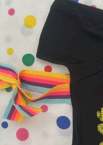 Renkli desenli askılı Kız Çocuk Tişörtü - Görsel 2