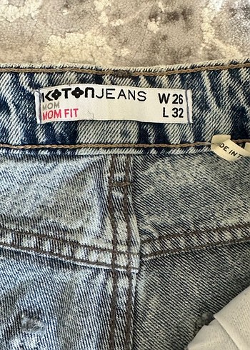 Gri Bol Kesim Kadın Kot Pantolon - Görsel 3