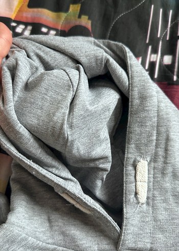 Erkek çocuk Gri Kapüşonlu Baskılı Sweatshirt - Görsel 5