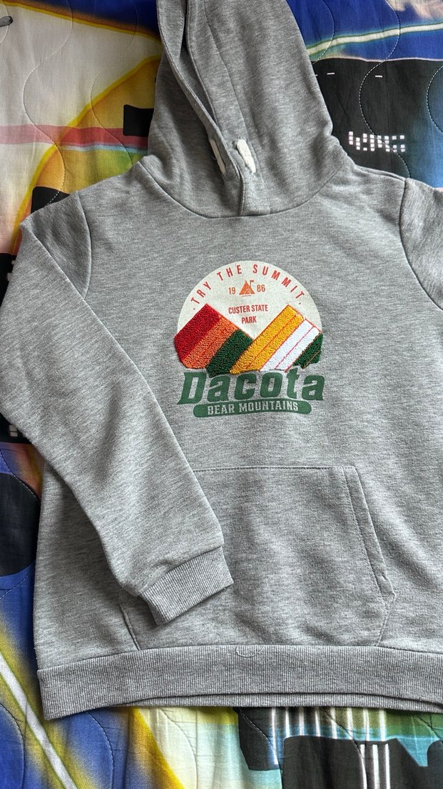 Erkek çocuk Gri Kapüşonlu Baskılı Sweatshirt - Görsel 2