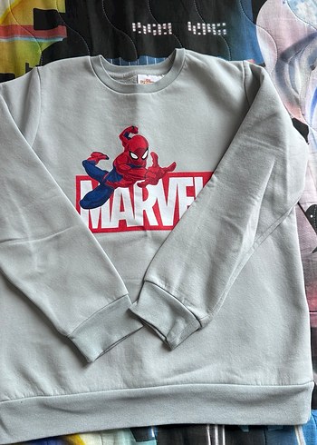 Marvel Baskılı Gri Erkek Sweatshirt - Görsel 2