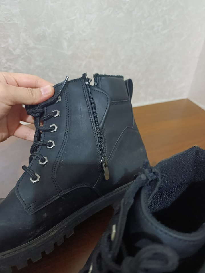 Siyah Fermuarlı erkek bot - Görsel 4