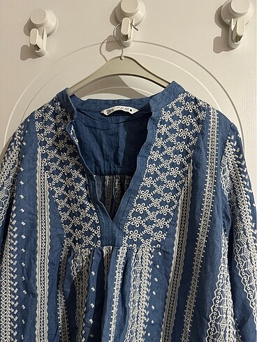 l Beden mavi Renk Zara elbise, tunik