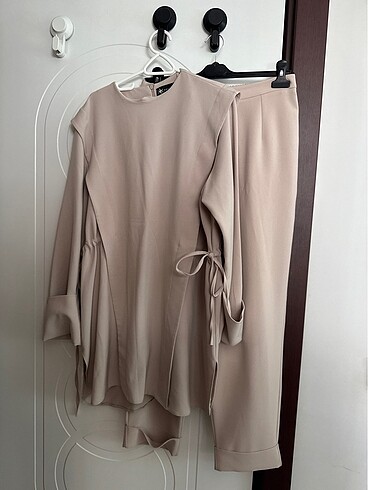 Kk design giyilmemiş tunik takım bej