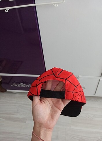 5-8 Yaş, 22 cm Beden kırmızı Renk Erkek çocuk şapka /örümcek adamlı şapka 