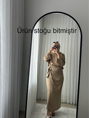Bağlamalı keten takım