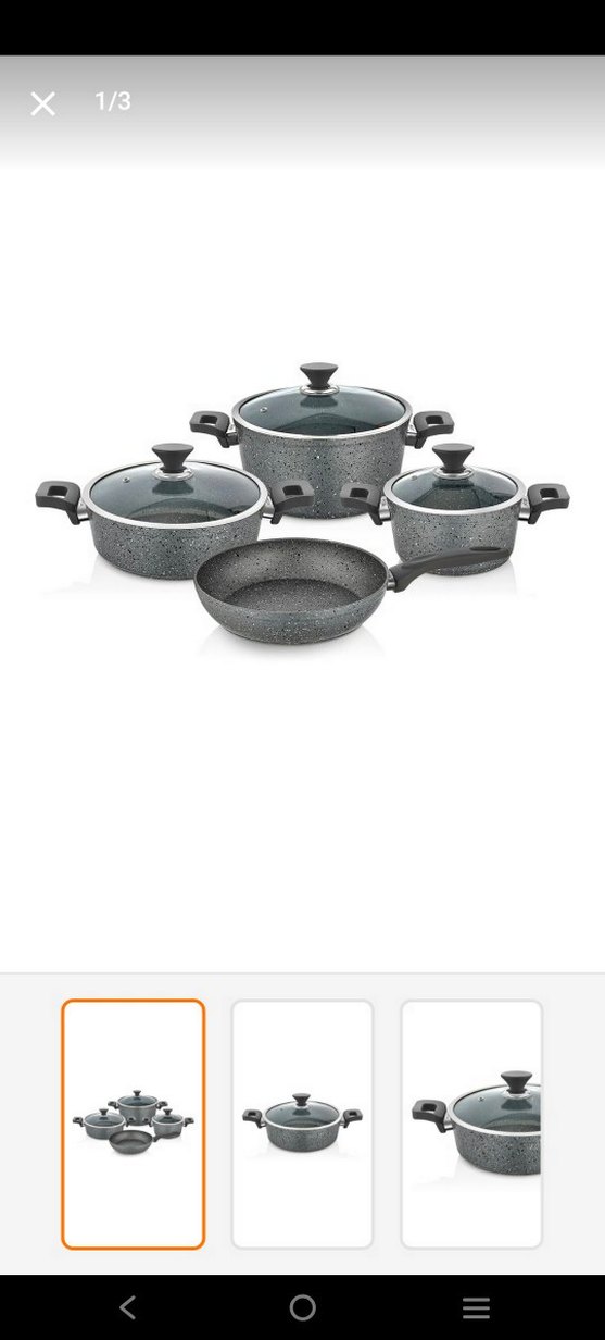 Netlon 7 Parça Gri Tencere Tava Seti - Görsel 2