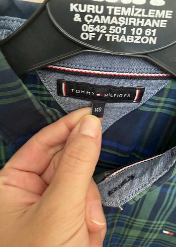Tommy Hilfiger Erkek çocuk Yeşil Kareli Uzun Kollu Gömlek