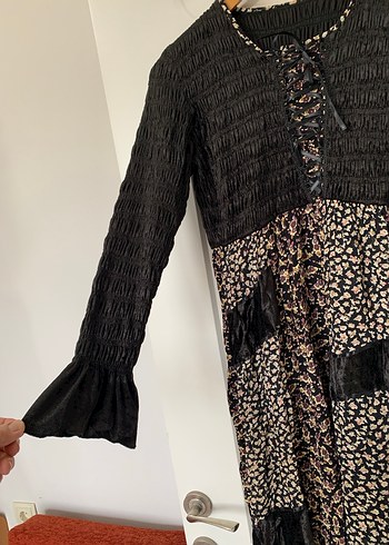 Siyah  Uzun Bohem Elbise, 38 beden - Görsel 7