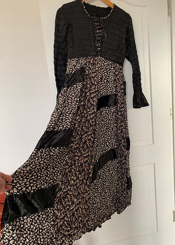 Siyah  Uzun Bohem Elbise, 38 beden - Görsel 2