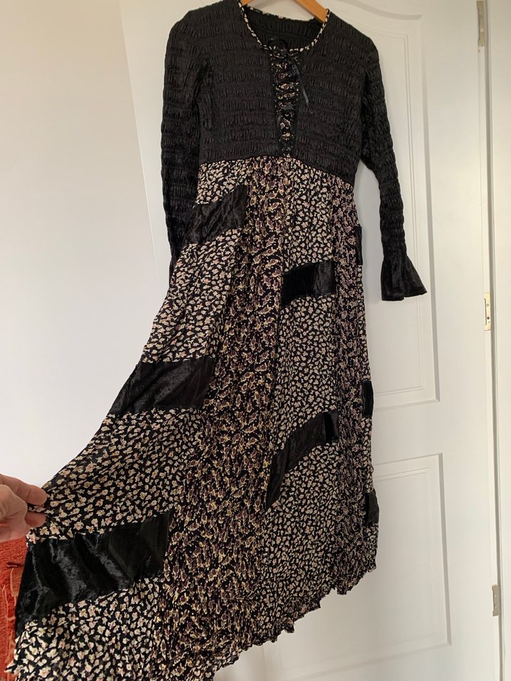 Siyah  Uzun Bohem Elbise, 38 beden - Görsel 2