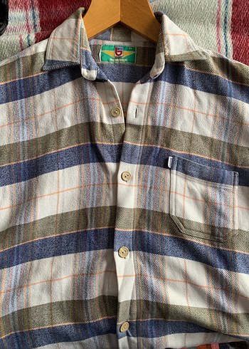 Erkek Düğmeli Uzun Kollu Kareli Gömlek, 7 No - Görsel 4