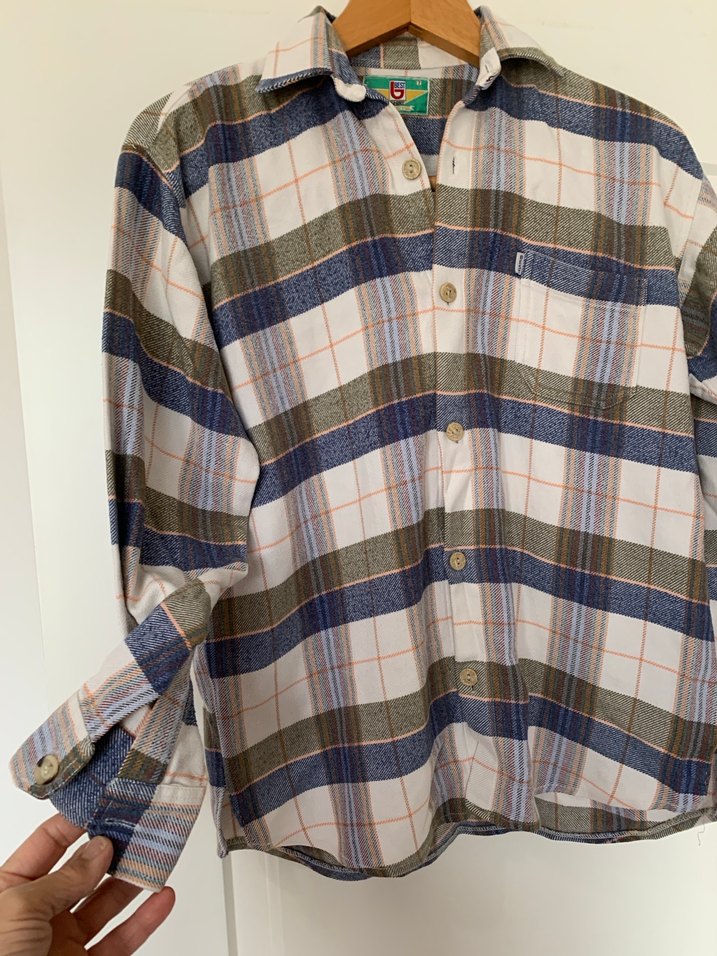 Erkek Düğmeli Uzun Kollu Kareli Gömlek, 7 No - Görsel 3