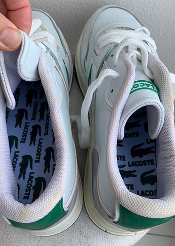 Lacoste Beyaz Bağcıklı erkek Spor Ayakkabı, 43 No - Görsel 3