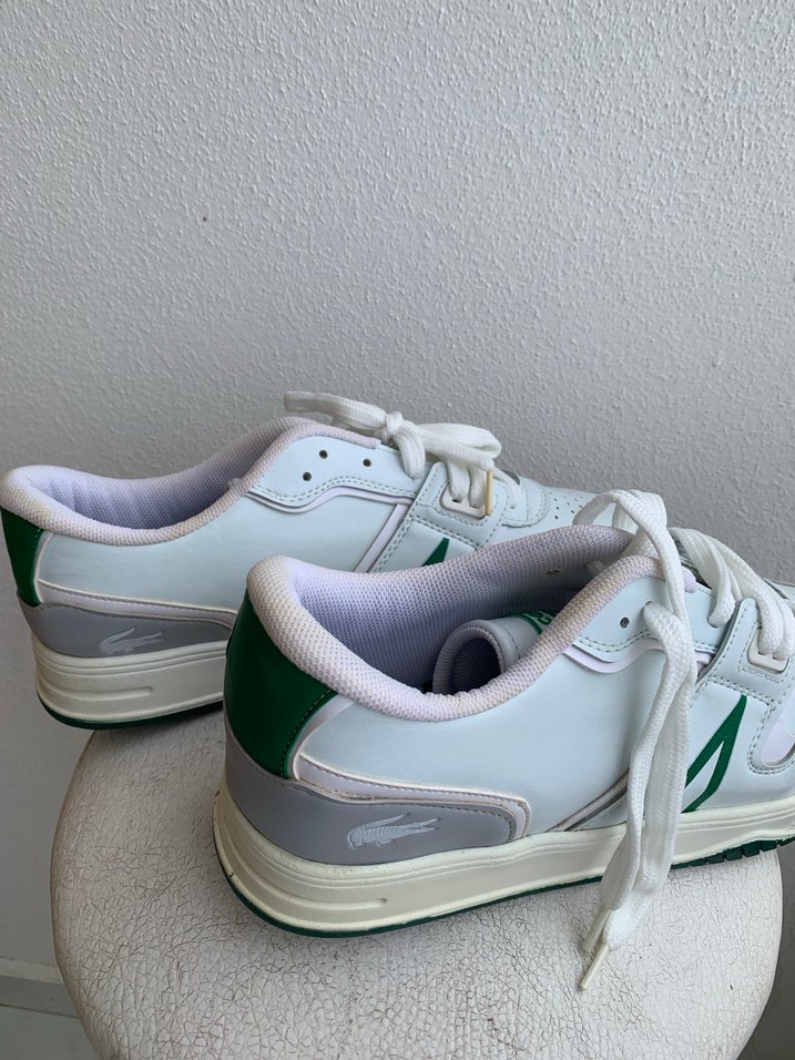 Lacoste Beyaz Bağcıklı erkek Spor Ayakkabı, 43 No - Görsel 2