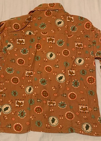 Düğmeli, Fitilli Kadife, 2 Numara Çocuk Gömlek - Görsel 2